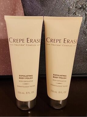 Crepe Erase Exfoliating Body Polish 8oz New Sealed Full Size Exfoliator Lot Of 2